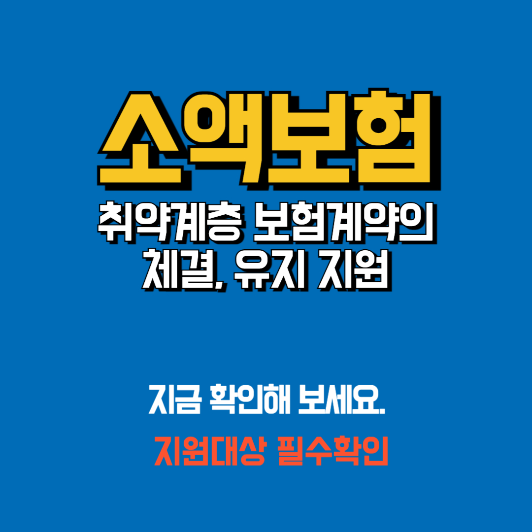 소액보험 지원제도